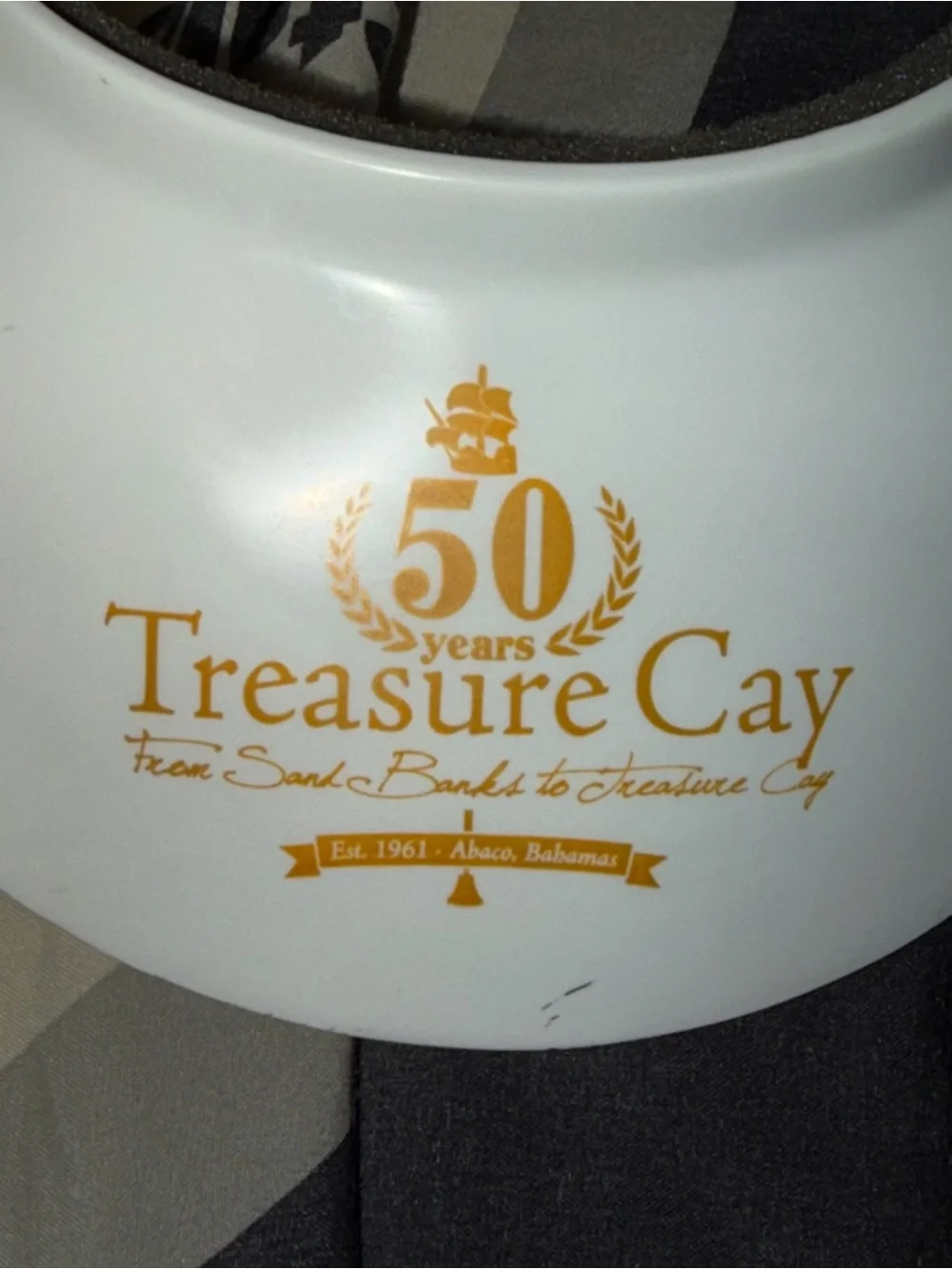 Treasure Clay Abaco Bahamas Comfort Visor Hat Cap Travel Collectible Vintage Use